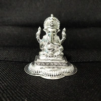 Silver Ganpati Solid Idol - Weight: 35gms / Height: 5cm