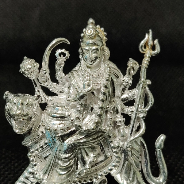 Silver Durga Maa Solid Idols