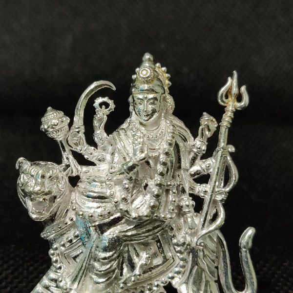 Silver Durga Maa Solid Idols