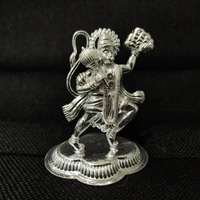 Silver Hanuman Solid Idols - Weight: 42gms / Height: 7cm