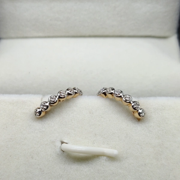 ROSE GOLD DIAMOND BALI EARRINGS
