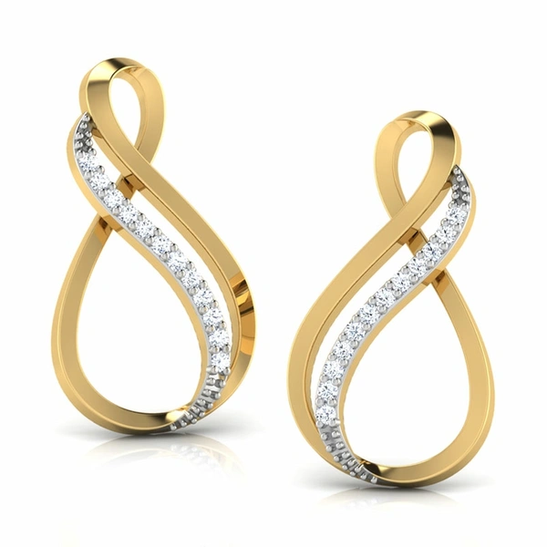 Diamond Earrings - GOLD WEIGHT : 2.65gm (approx) | Diamond Wt : 0.10 ct. 