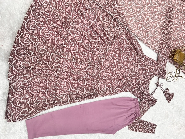 Azorte Fashion Buy Fox Georgette Anarkali Set with Dupatta & Pants – Fully Flared, Elegant & Ready to Wear - XL (42)