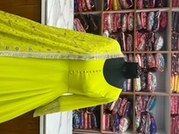 Azorte Fashion Buy Pure Fox Georgette Anarkali Gown – 7m Flair & Embroidered Dupatta | Azorte Fashion - XS (34)