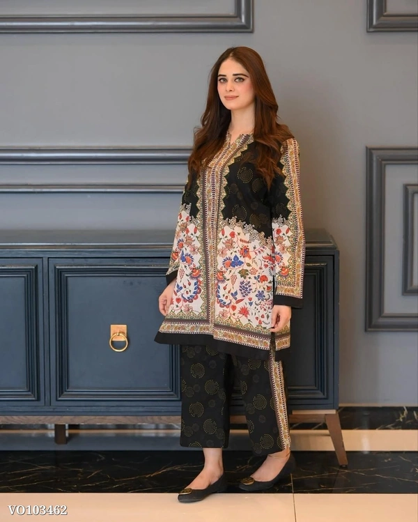 Azorte Fashion N Elegant Digital Print Crepe Co-Ord Set – Ready to Wear  - XXL