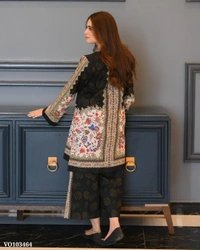 Azorte Fashion N Elegant Digital Print Crepe Co-Ord Set – Ready to Wear  - XXL