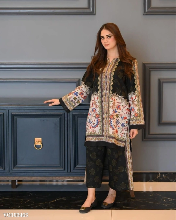 Azorte Fashion N Elegant Digital Print Crepe Co-Ord Set – Ready to Wear  - XXL