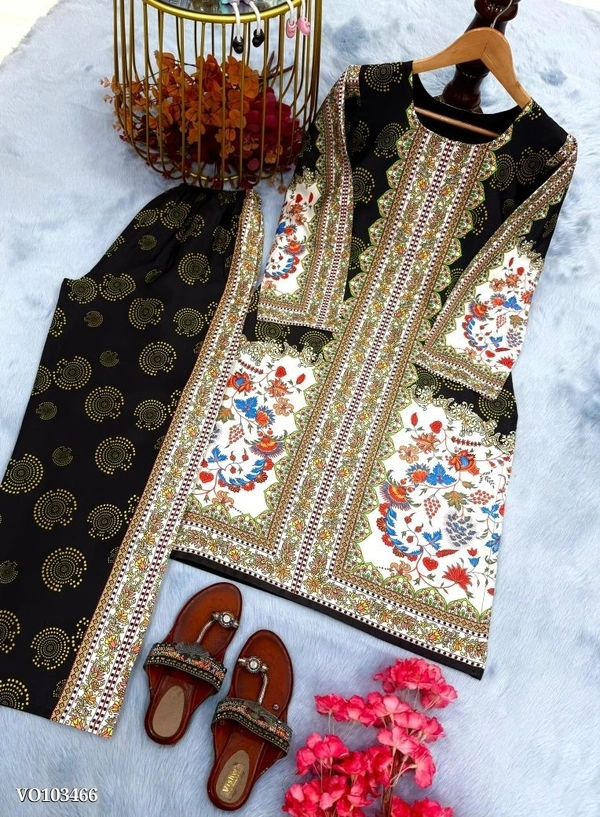 Azorte Fashion N Elegant Digital Print Crepe Co-Ord Set – Ready to Wear  - XXL