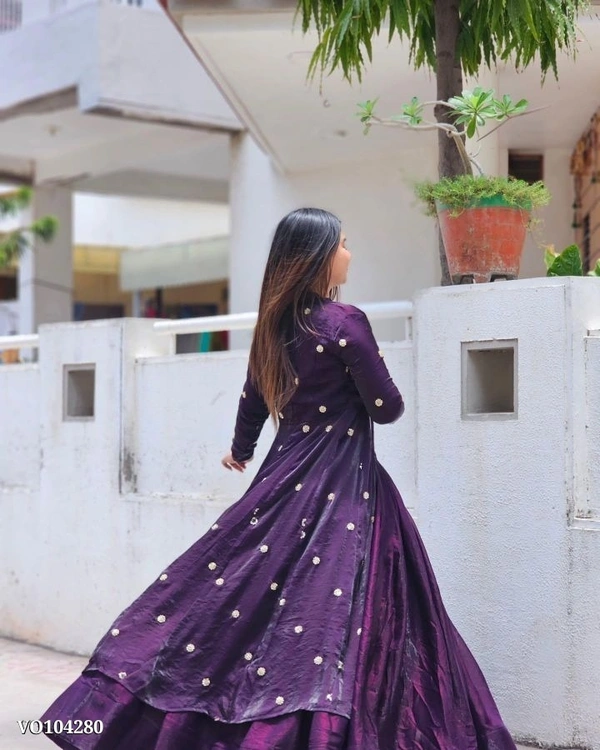 Azorte fashion N Festival Special Fendy Silk Crop Top Lehenga Set with Shrug – Thread & Real Hand Work | Fully Stitched | Azorte Exclusive - M