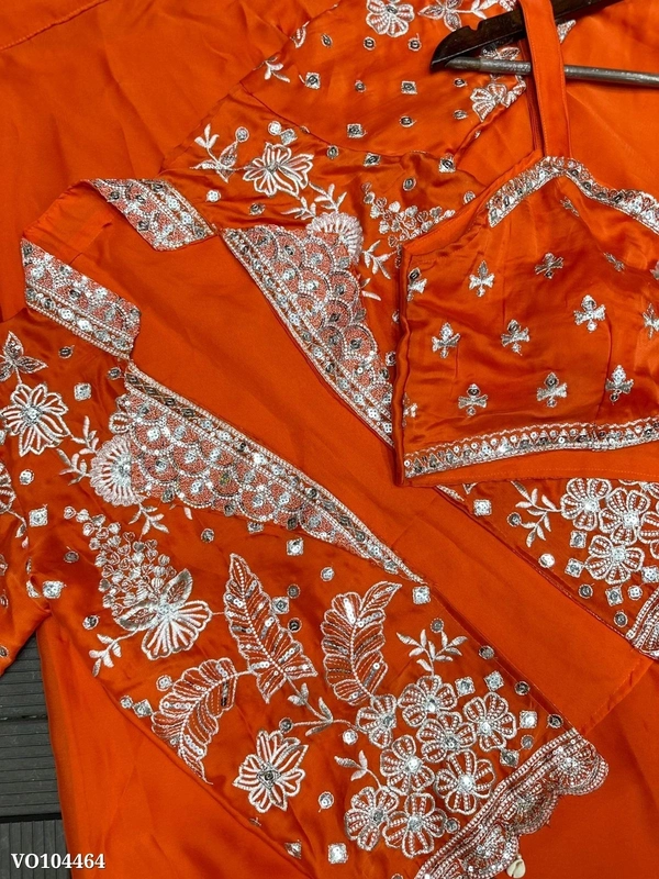 Azorte Fashion N Super Trending Party Wear Embroidered Koti with Lehenga Set for Women – Heavy Rangoli Fabric | Stylish Ethnic Look | Fully Stitched - FREE