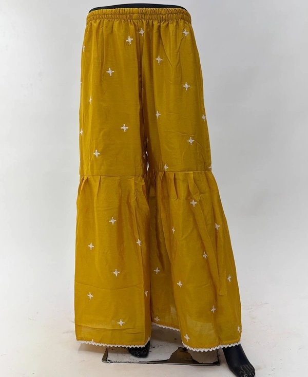 Azorte Fashion Elegant Chinon Embroidered Sharara Suit - XL (42)
