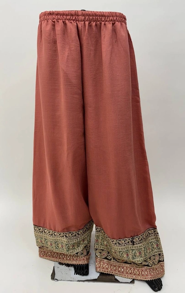Azorte Fashion Designer Chinon Embroidered Palazzo Suit – Full Stitched - XL (42)