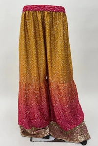 Azorte Fashion Elegant Chinon Embroidered Sharara Suit - Full Stiched - L (40)