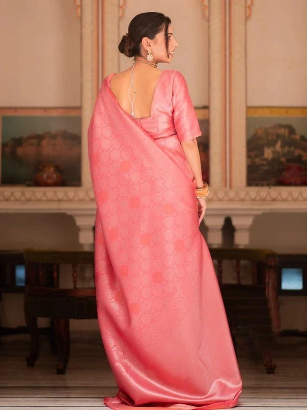 Azorte Fashion Azorte Banarasi Soft Silk Saree with Zari Work & Full Brocade Blouse – Elegant Traditional Wear