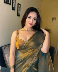 Azorte Fashion Azorte Chiffon Fendy Two-Tone Saree – Special Simiri Golden Lovers Edition