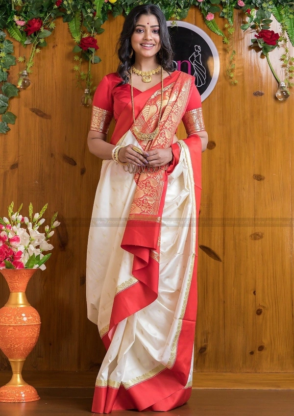 Azorte Fashion Azorte Banarasi Soft Silk Saree with Zari Work & Jacquard Weave – Traditional Elegance
