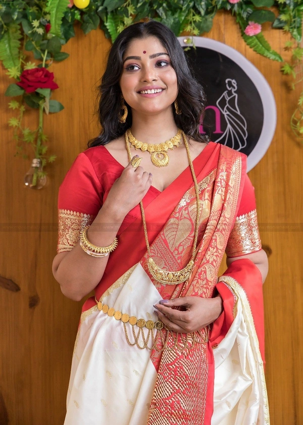 Azorte Fashion Azorte Banarasi Soft Silk Saree with Zari Work & Jacquard Weave – Traditional Elegance