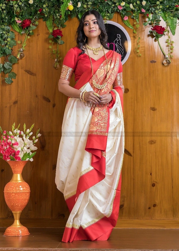 Azorte Fashion Azorte Banarasi Soft Silk Saree with Zari Work & Jacquard Weave – Traditional Elegance