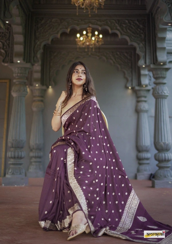 Azorte Fashion  Azorte Trendz Soft Lilan Slab Saree with Rich Pallu & Jacquard Work – Elegant & Stylish - Color 6