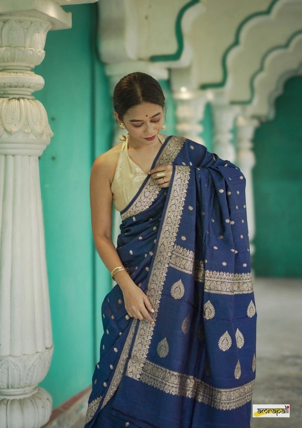 Azorte Fashion  Azorte Trendz Soft Lilan Slab Saree with Rich Pallu & Jacquard Work – Elegant & Stylish - Color 5