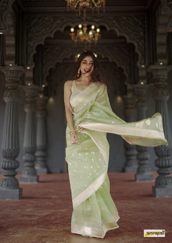 Azorte Fashion  Azorte Trendz Soft Lilan Slab Saree with Rich Pallu & Jacquard Work – Elegant & Stylish - Color 4