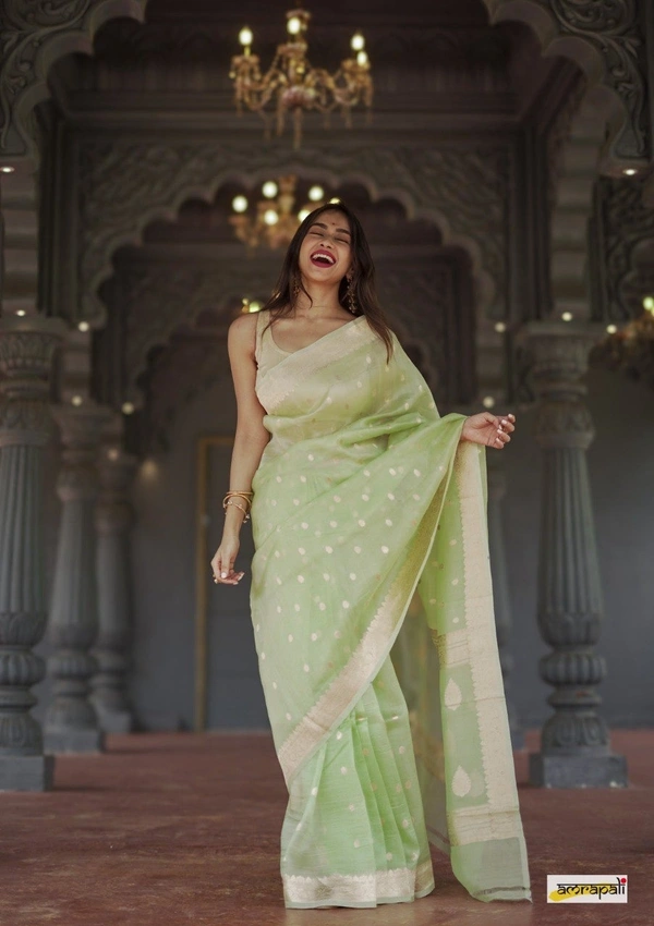 Azorte Fashion  Azorte Trendz Soft Lilan Slab Saree with Rich Pallu & Jacquard Work – Elegant & Stylish - Color 4