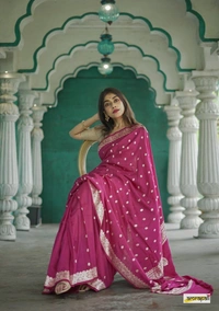 Azorte Fashion  Azorte Trendz Soft Lilan Slab Saree with Rich Pallu & Jacquard Work – Elegant & Stylish - Color 3