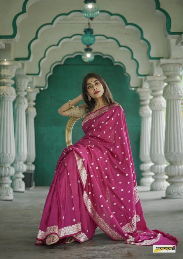 Azorte Fashion  Azorte Trendz Soft Lilan Slab Saree with Rich Pallu & Jacquard Work – Elegant & Stylish - Color 3