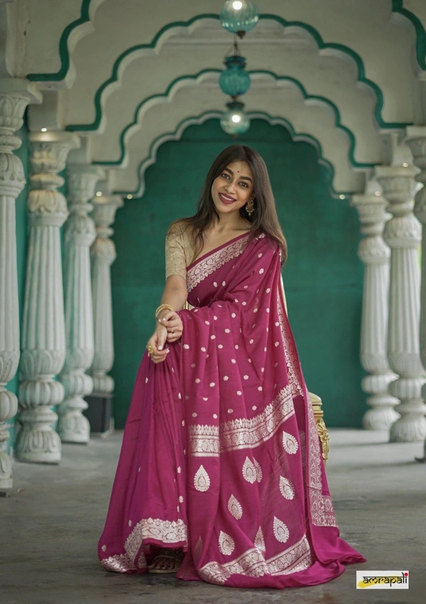 Azorte Fashion  Azorte Trendz Soft Lilan Slab Saree with Rich Pallu & Jacquard Work – Elegant & Stylish - Color 3
