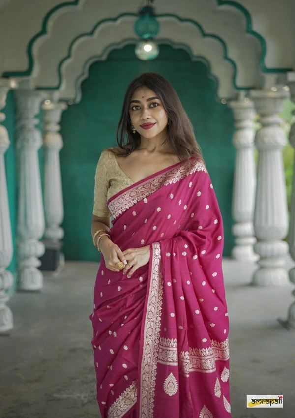 Azorte Fashion  Azorte Trendz Soft Lilan Slab Saree with Rich Pallu & Jacquard Work – Elegant & Stylish - Color 3