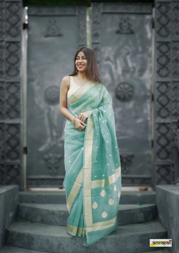 Azorte Fashion  Azorte Trendz Soft Lilan Slab Saree with Rich Pallu & Jacquard Work – Elegant & Stylish - Color 2