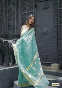 Azorte Fashion  Azorte Trendz Soft Lilan Slab Saree with Rich Pallu & Jacquard Work – Elegant & Stylish - Color 2