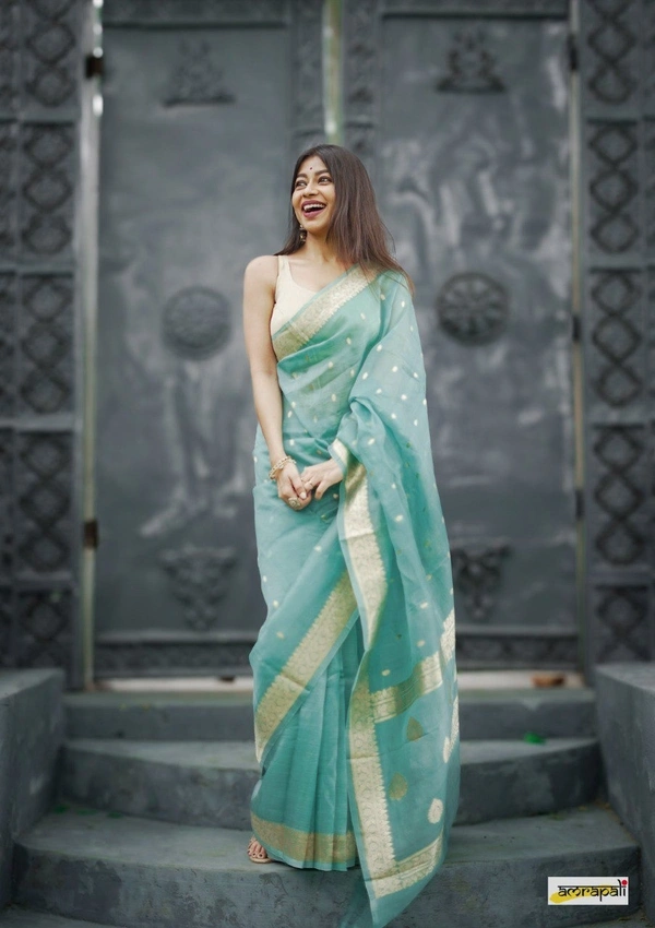 Azorte Fashion  Azorte Trendz Soft Lilan Slab Saree with Rich Pallu & Jacquard Work – Elegant & Stylish - Color 2