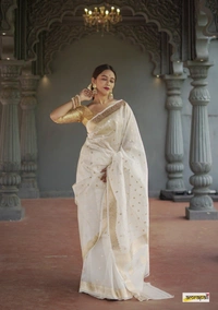 Azorte Fashion  Azorte Trendz Soft Lilan Slab Saree with Rich Pallu & Jacquard Work – Elegant & Stylish - Color 1