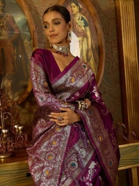Azorte Fashion Azorte Banarasi Soft Silk Saree – Elegant Zari Work & Jacquard Weave