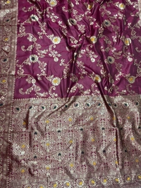 Azorte Fashion Azorte Banarasi Soft Silk Saree – Elegant Zari Work & Jacquard Weave