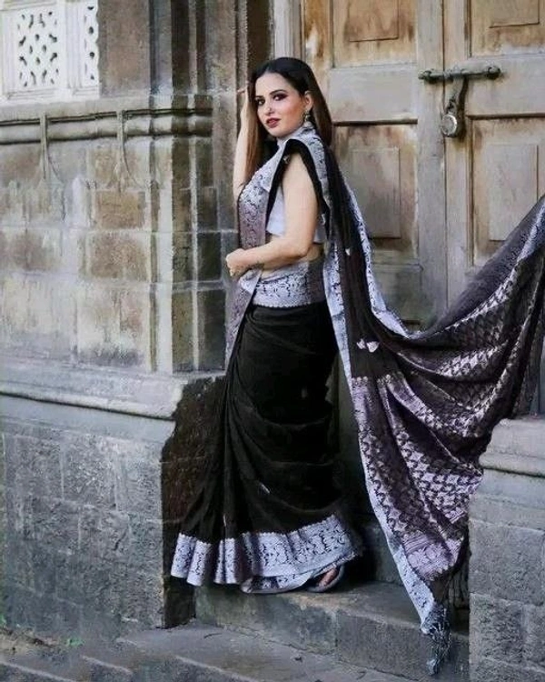 Azorte Fashion Buy Soft Lichi Silk Saree – Rich Pallu & Jacquard Work | Premium Quality - Color 4