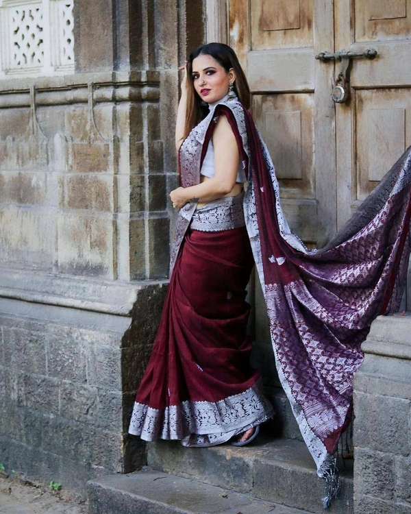 Azorte Fashion Buy Soft Lichi Silk Saree – Rich Pallu & Jacquard Work | Premium Quality - Color 3