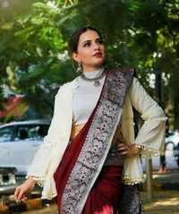 Azorte Fashion Buy Soft Lichi Silk Saree – Rich Pallu & Jacquard Work | Premium Quality - Color 3