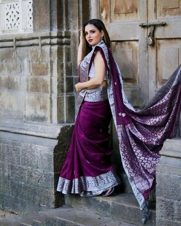 Azorte Fashion Buy Soft Lichi Silk Saree – Rich Pallu & Jacquard Work | Premium Quality - Color 1