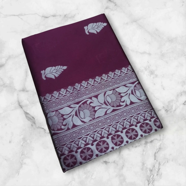 Azorte Fashion Buy Soft Lichi Silk Saree – Rich Pallu & Jacquard Work | Premium Quality - Color 1