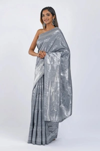 Azorte Fashion Soft Lichi Silk Saree with Rich Pallu & Jacquard Work | Premium Ethnic Wear