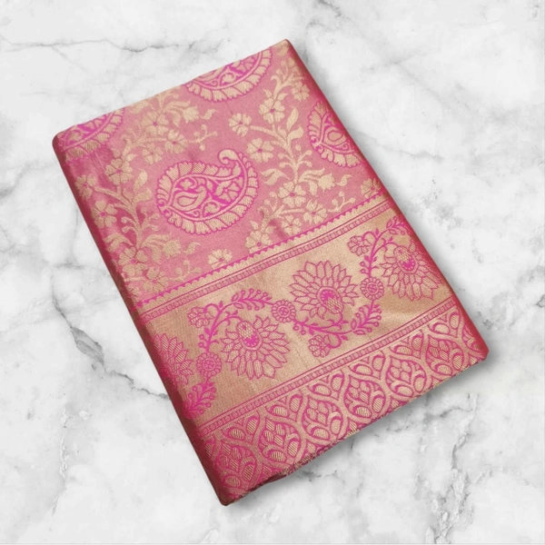 Azorte Fashion Soft Lichi Silk Saree with Rich Pallu & Jacquard Work | Premium Ethnic Wear