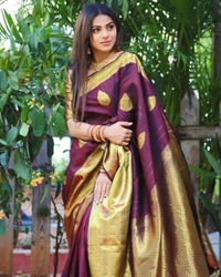 Azorte Fashion Soft Lichi Silk Saree with Rich Pallu & Jacquard Work | Premium Ethnic Wear