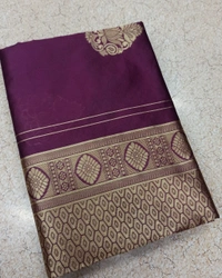 Azorte Fashion Soft Lichi Silk Saree with Rich Pallu & Jacquard Work | Premium Ethnic Wear