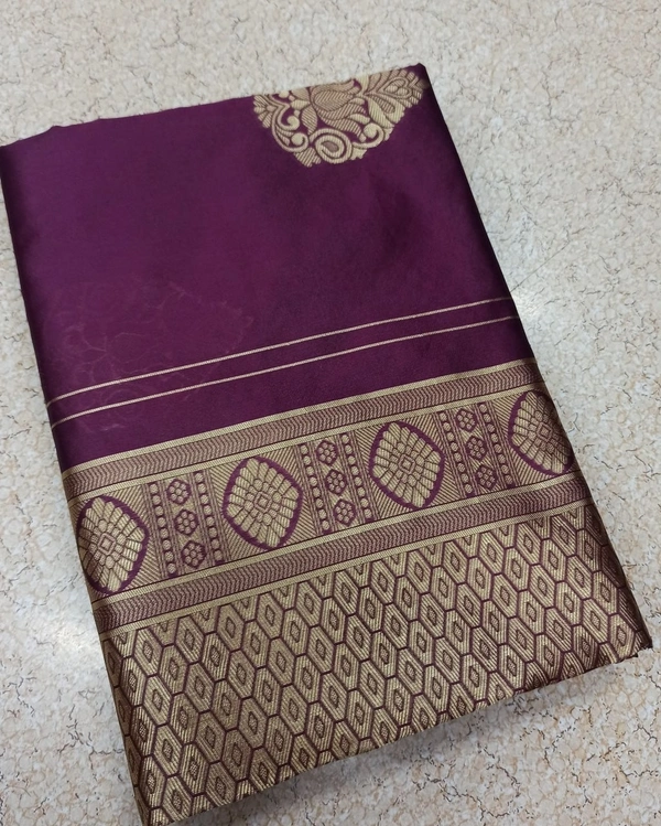 Azorte Fashion Soft Lichi Silk Saree with Rich Pallu & Jacquard Work | Premium Ethnic Wear