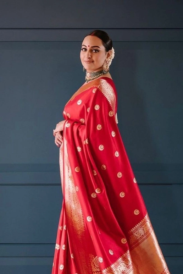 Azorte Fashion Soft Lichi Silk Saree with Rich Pallu & Jacquard Work | Premium Ethnic Wear