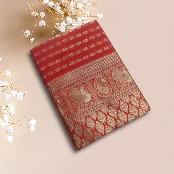 Azorte Fashion Soft Lichi Silk Saree with Rich Pallu & Jacquard Work | Premium Ethnic Wear