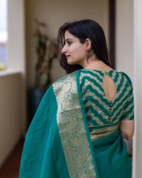 Azorte Fashion Soft Lichi Silk Saree with Rich Pallu & Jacquard Work | Premium Ethnic Wear