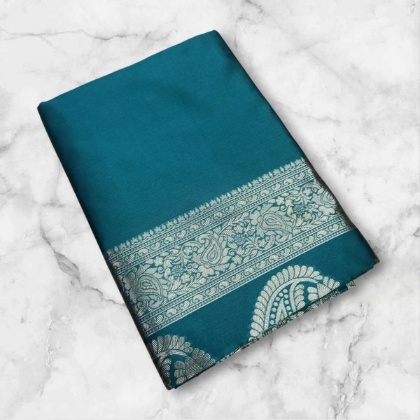 Azorte Fashion Soft Lichi Silk Saree with Rich Pallu & Jacquard Work | Premium Ethnic Wear